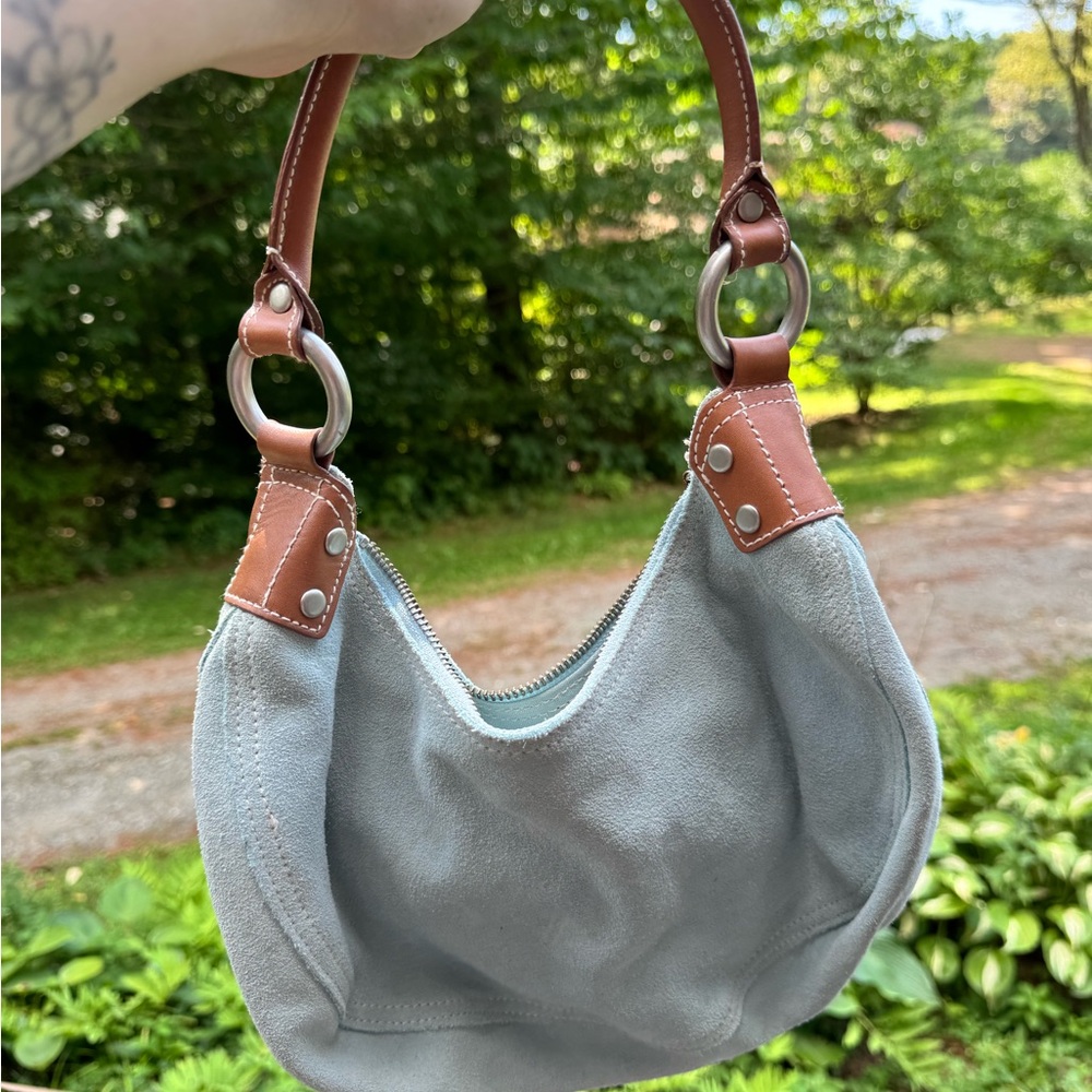 GAP Gray and Brown Hobo Bag
